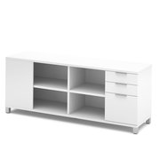 Bestar Pro-Linea 72W Credenza with 3 Drawers, White 120611-1117